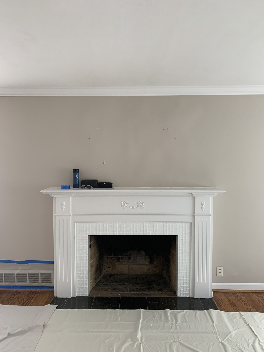 Fireplace before top build out