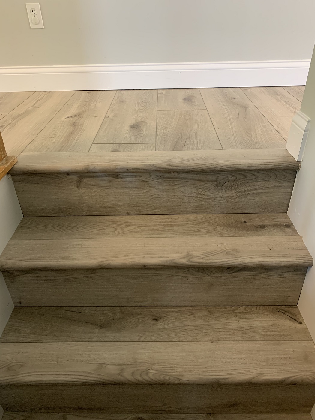 Luxury Vinyl Plank on Stairs