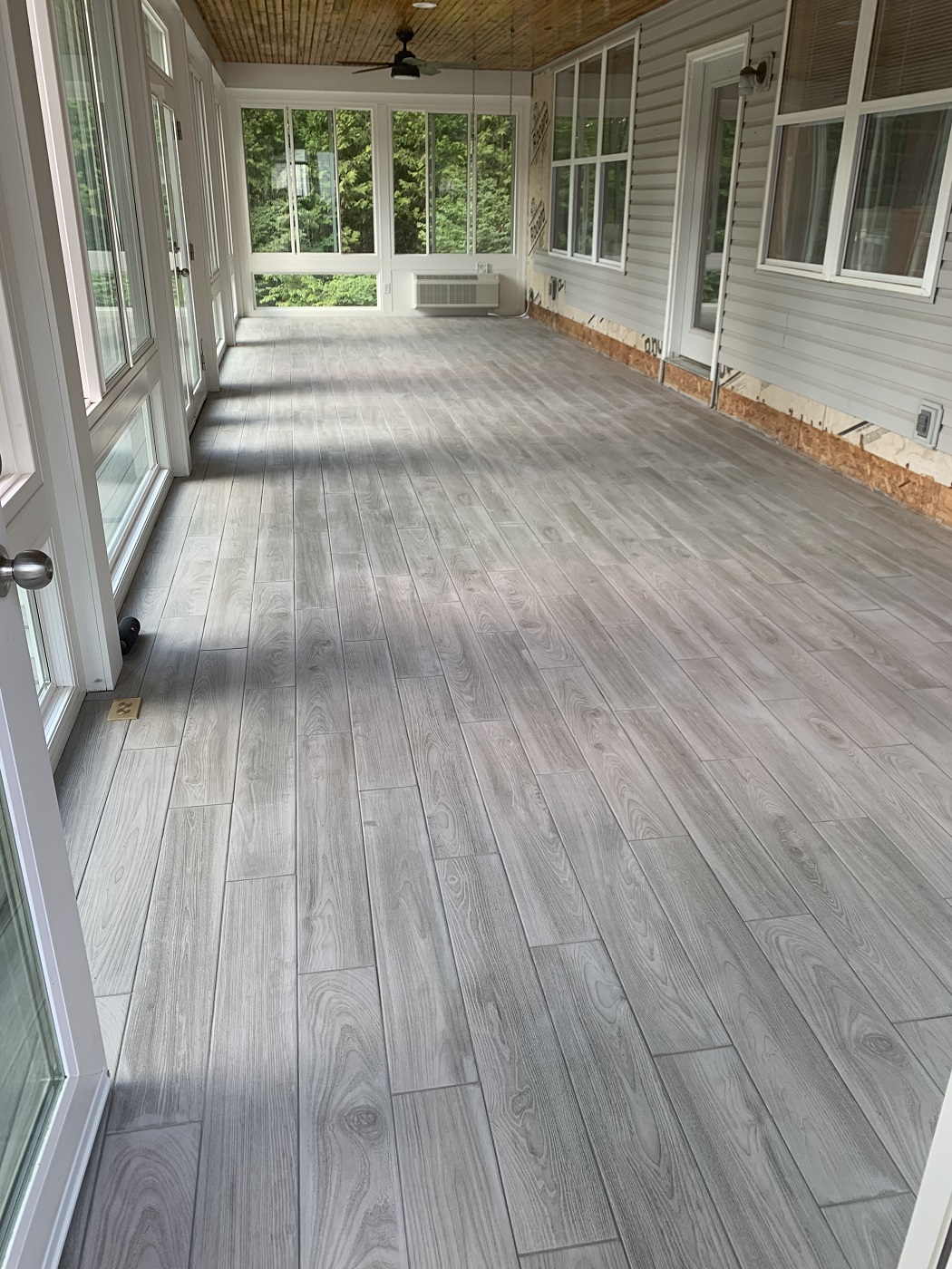 Porcelain Tile in Sunroom